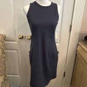 Zella Live in Rib Pocket  Dress Dark Grey